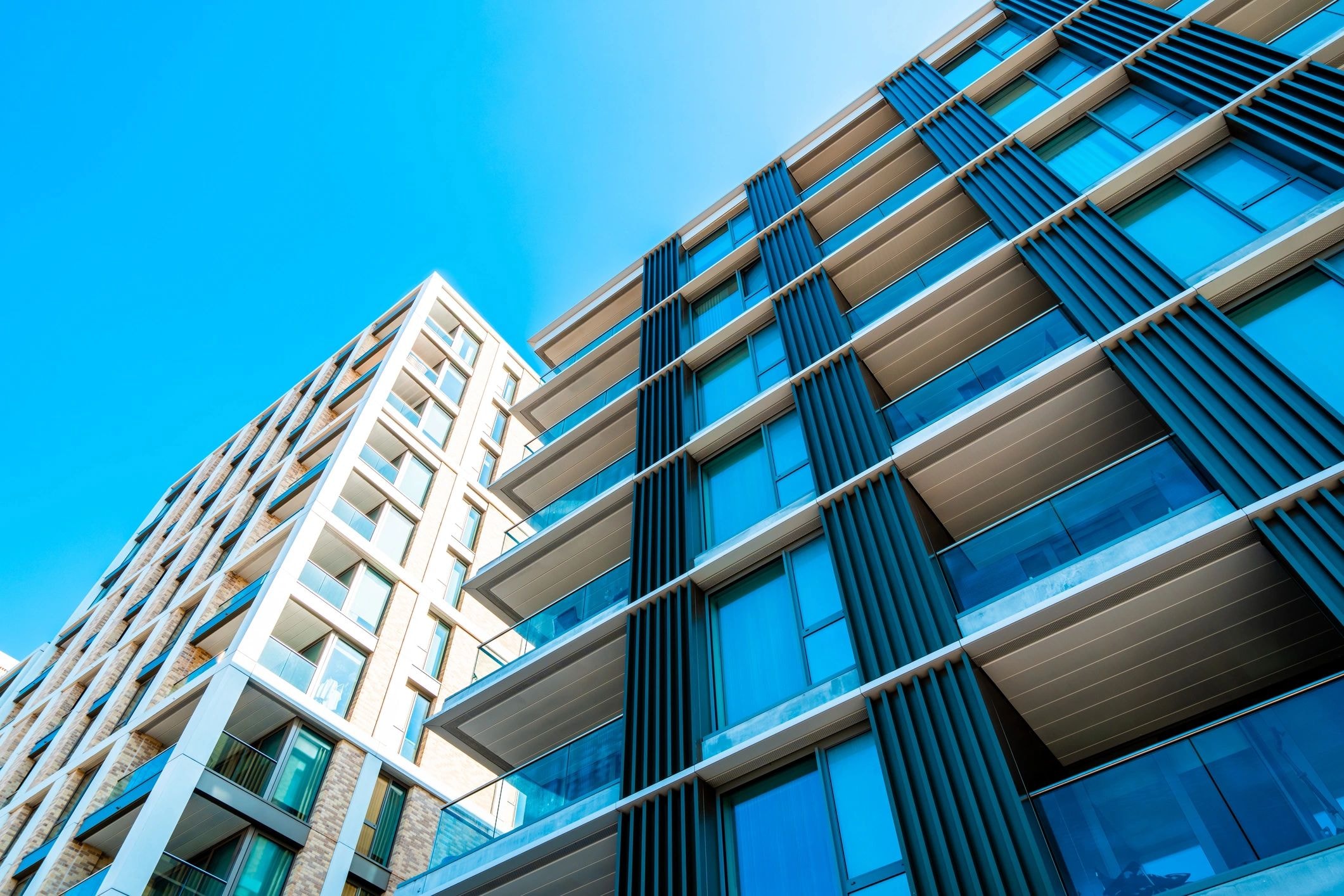 Modern urban apartment buildings